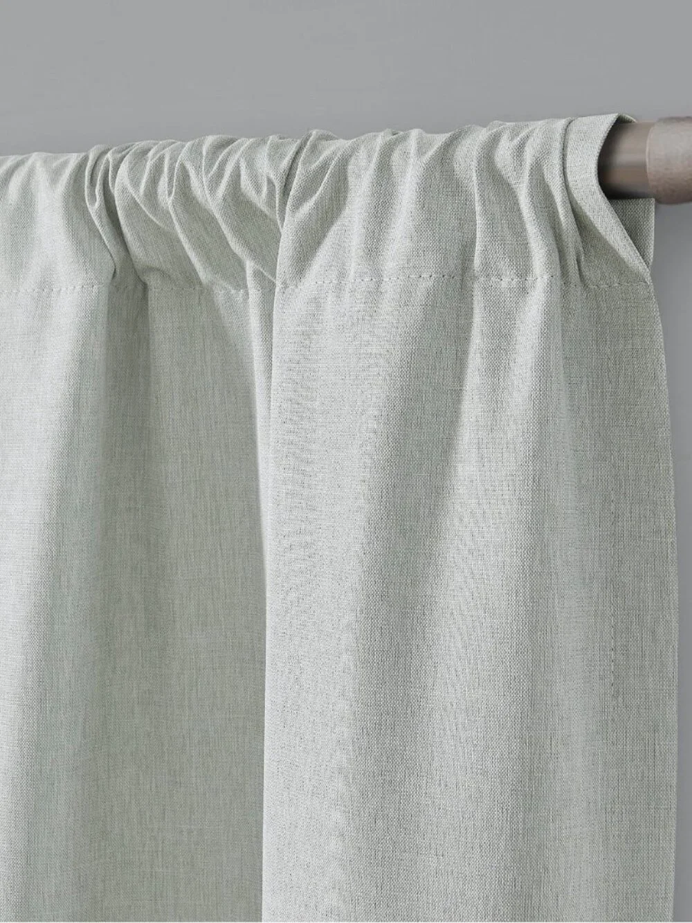 Mainstays Iris Linen Look 100% Blackout Curtain 1 Panel, Sage, 37
